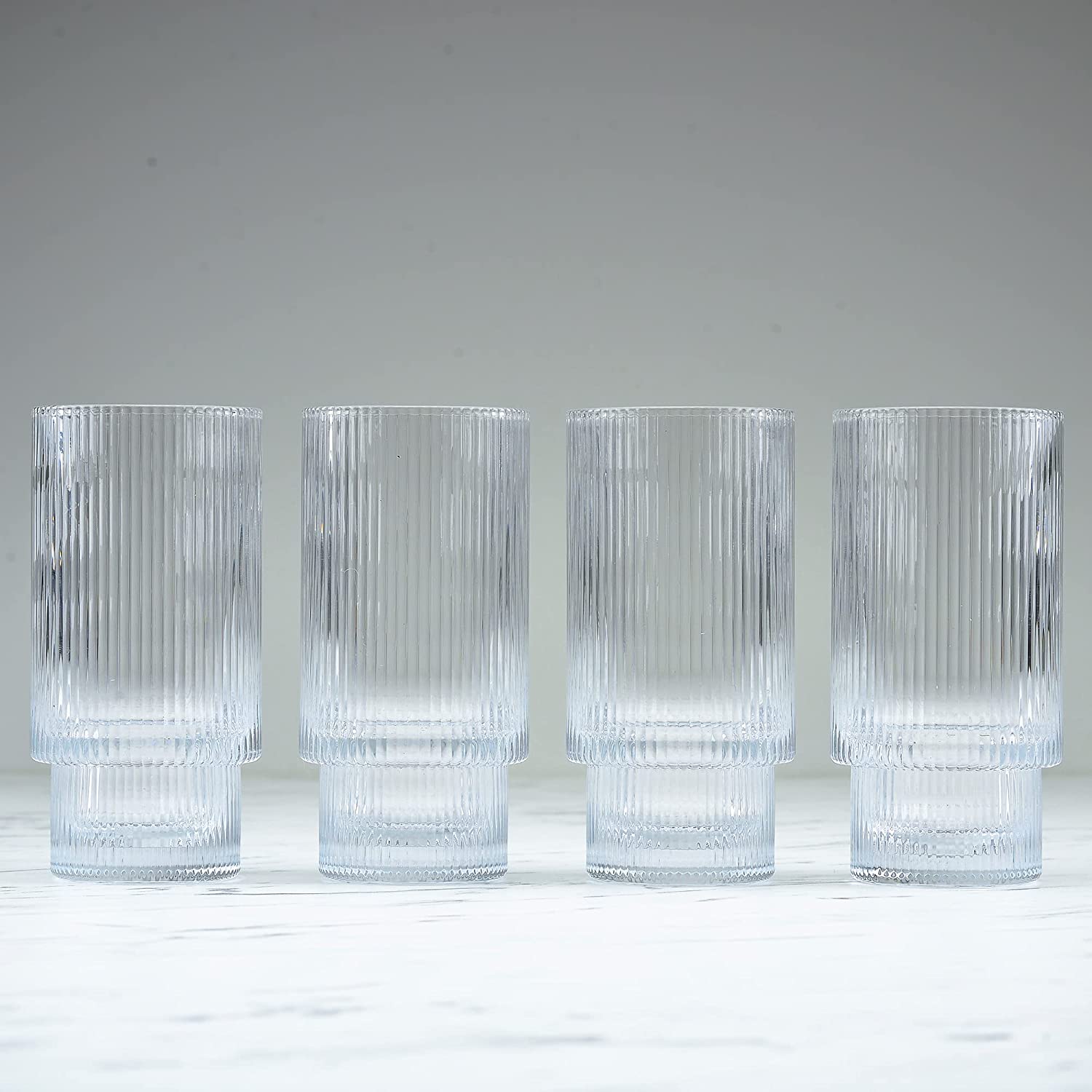 Ripple glasses with a cocktail