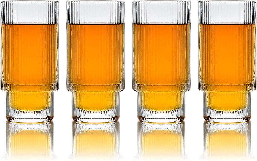 Rivo ripple drinking glasses, set of four