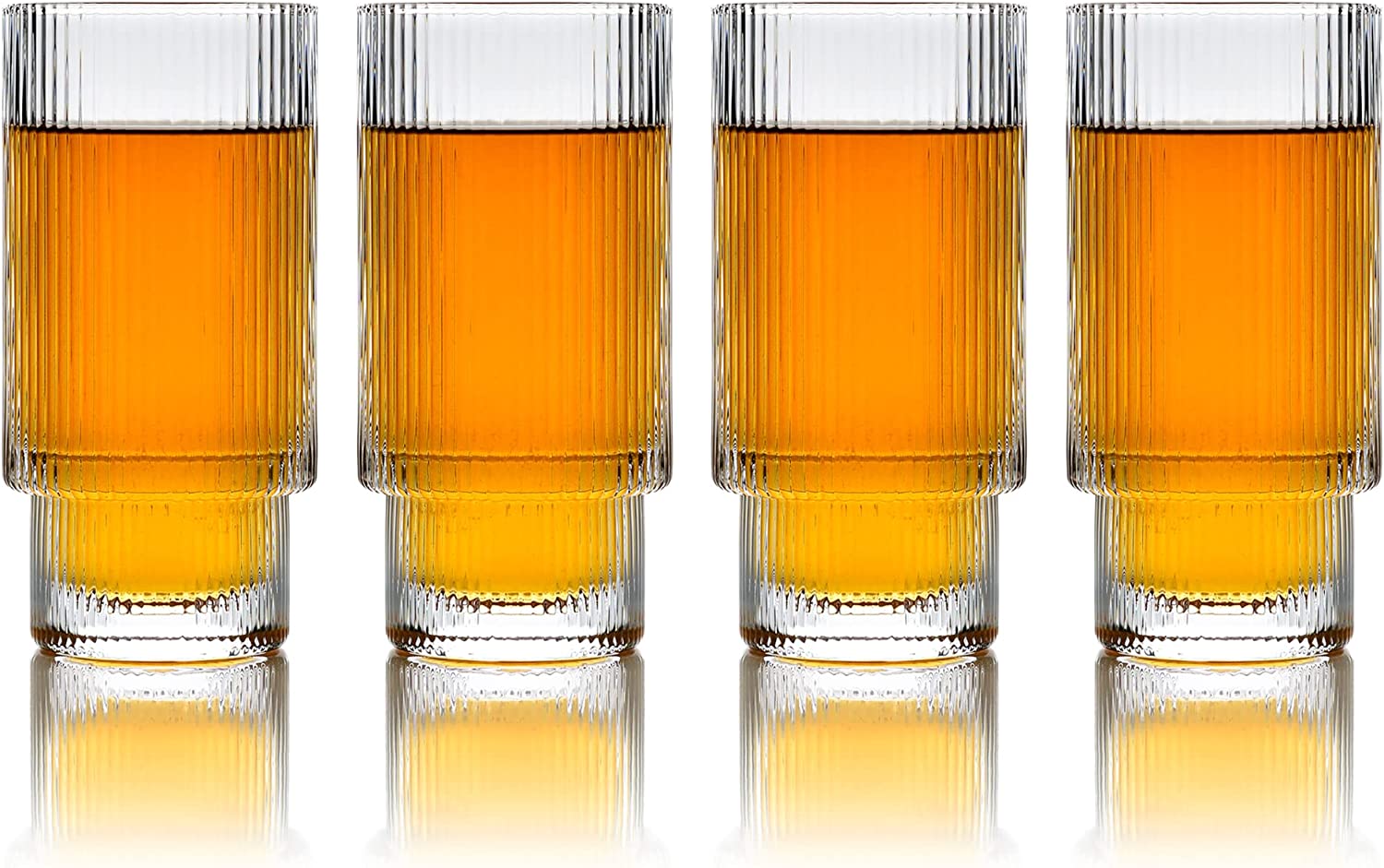 Rivo ripple drinking glasses, set of four