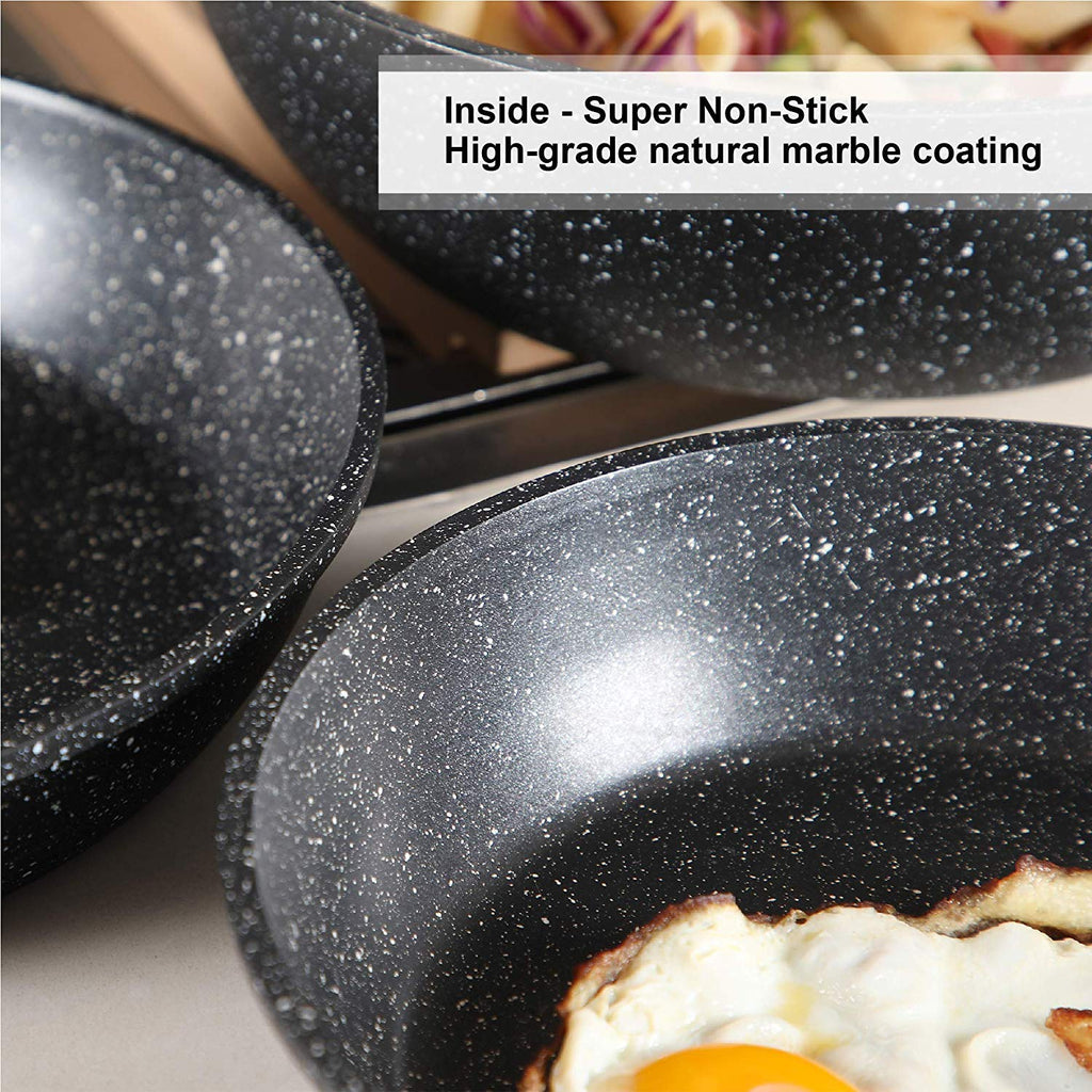 Granite nonstick cooking surface detail
