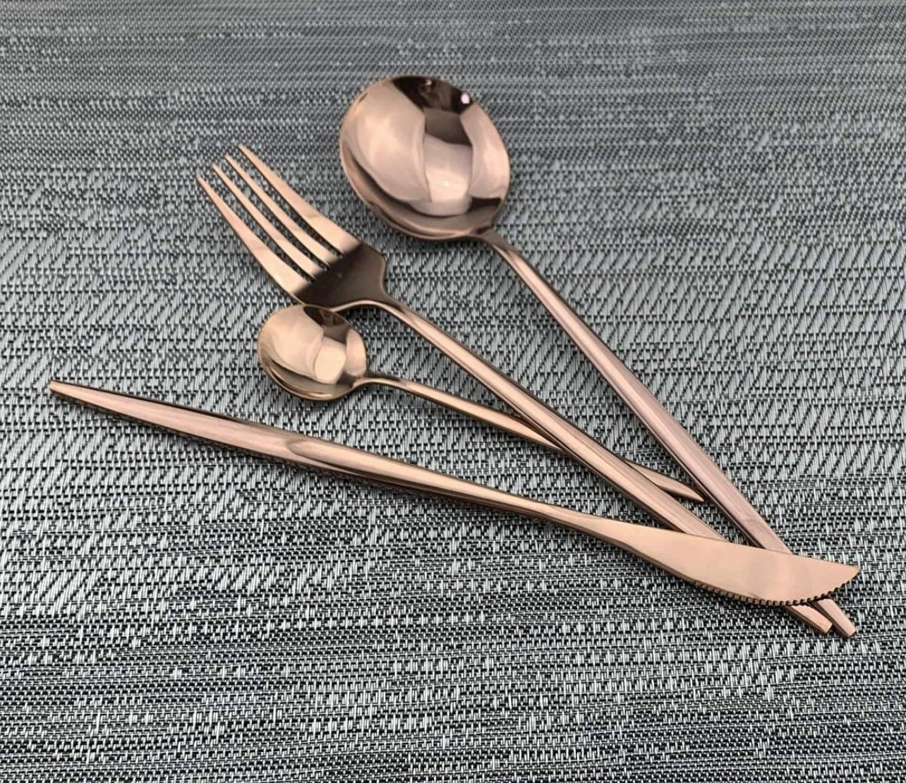Flatware place setting on a table